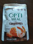 Корм для кошек Opti meal For Carnivores влажный с креветками и лососем