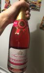 Бутыль шампанское Дербентское розовое полусладкое