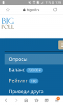 Интерфейс сайта bigpoll.ru