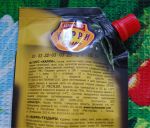 Верхняя часть упаковки с информацией о производителе и составе соуса