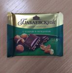 Темный шоколад "Бабаевский" с кешью и фундуком