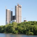 Вид на высотные новостройки в районе Москворечье-Сабурово