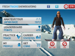 Игра Fresh Tracks Snowboarding для iPad - главное меню игры