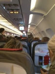 Внутри самолета Airbus A321 (Austria Airlines)