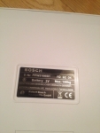 Табличка с информацией о весах Bosch PPW3100