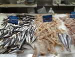 Рыбная лавка на рынке Mercat в Валенсии