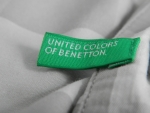 Женская рубашка Benetton серая, в клетку
