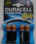 Батарейки пальчиковые Duracell Turbo max - упаковка