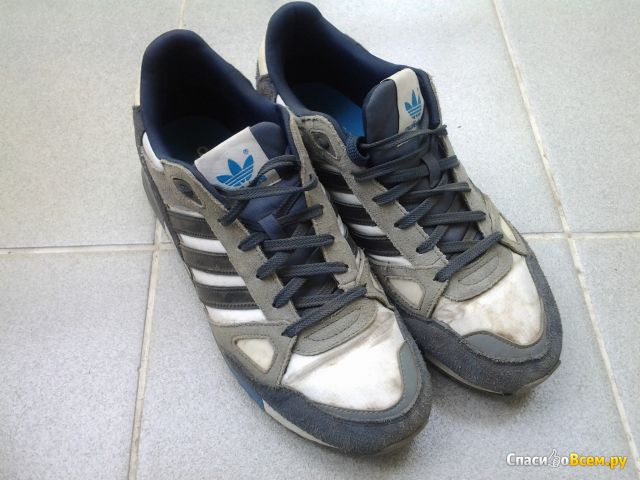 Мужские кроссовки Adidas zx750  white / grey / blue