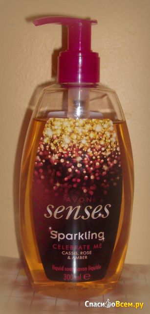 Жидкое мыло Avon Senses Sparkling Celebrate Me Cassis, Rose & Amber