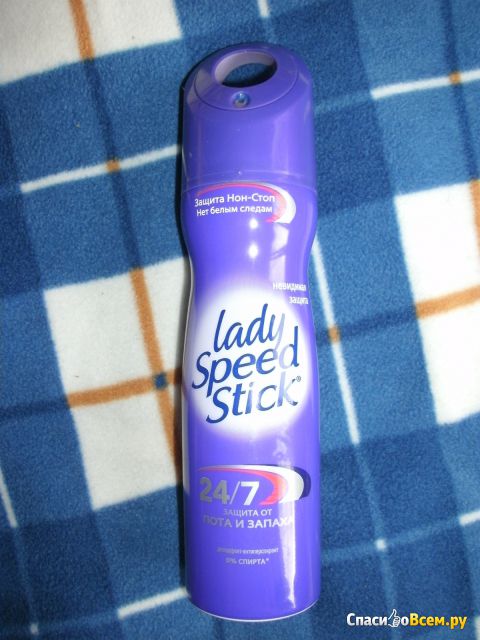 Дезодорант-антиперспирант Lady Speed stick 24/7 "Невидимая защита" спрей