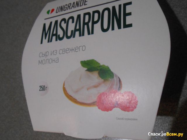 Мягкий сыр Mascarpone Ungrande