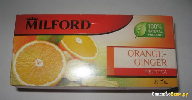 Чай фруктовый ароматизированный Milford Апельсин-Имбирь