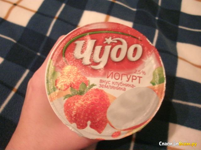 Йогурт молочный "Чудо" Клубника и земляника