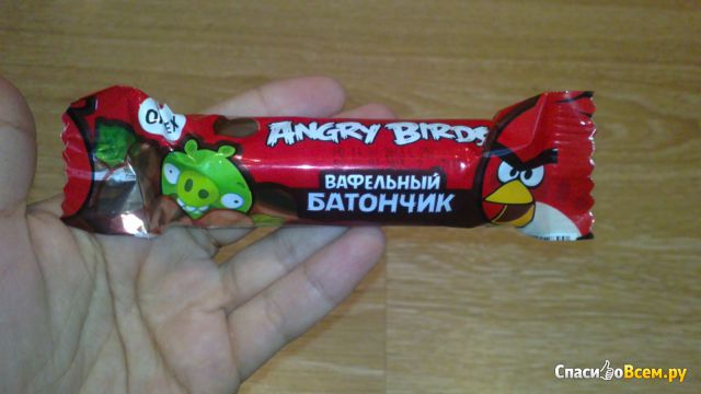 Вафельный батончик Конфитрейд "Angry Birds" Орех