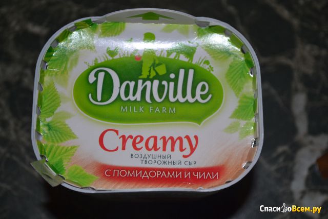 Воздушный творожный сыр Danville Creamy с помидорами и чили