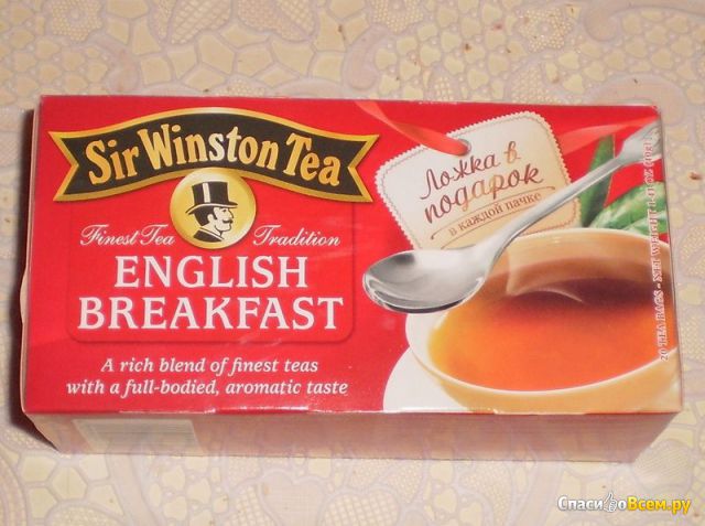 Черный чай в пакетиках Sir Winston Tea English Breakfast