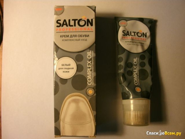 Крем для обуви Комплексный уход Salton Professional для гладкой кожи белый