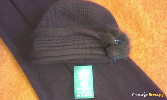Женский зимний комплект шапка+шарф Ferz "Марчелло"