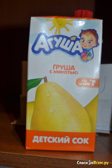 Детский сок "Агуша" груша с мякотью