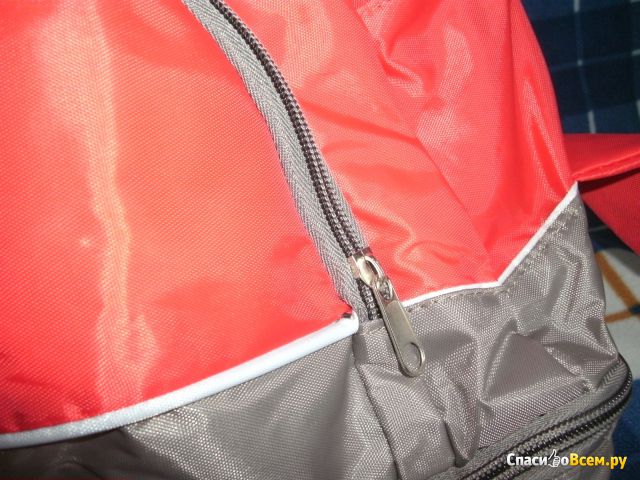 Спортивная сумка Yves Rocher серая с красным