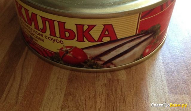 Килька в томатном соусе балтийская "5 Морей" обжаренная неразделанная