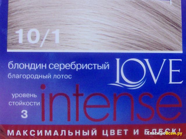 Крем-краска для волос Estel Love Intense 10/1 блондин серебристый