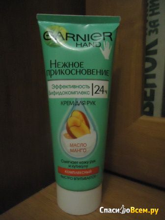 Крем для рук Garnier "Нежное прикосновение 24 часа" с маслом манго