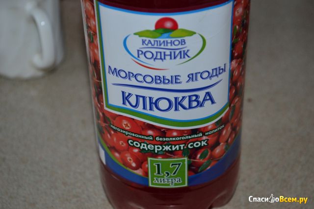 Негазированный безалкогольный напиток Калинов Родник "Морсовые ягоды" Клюква