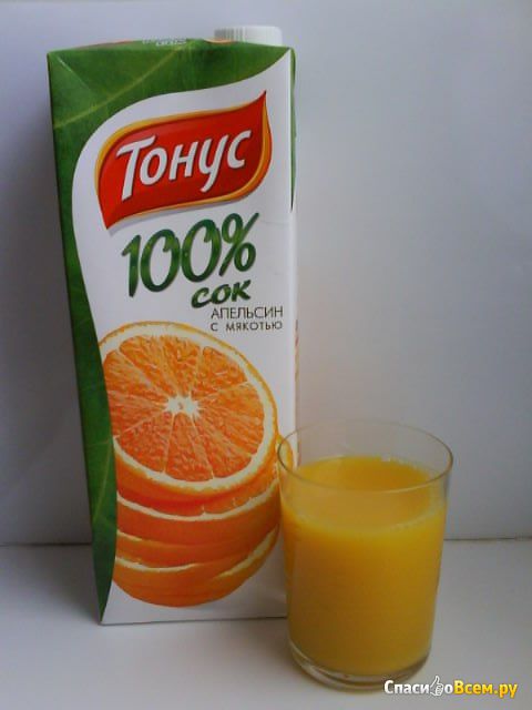 Сок "Тонус" апельсин с мякотью