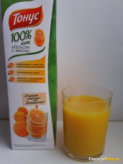 Сок "Тонус" апельсин с мякотью