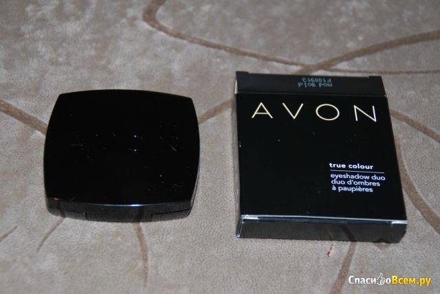 Тени для век Avon "True color" eyeshadow duo Mod gold