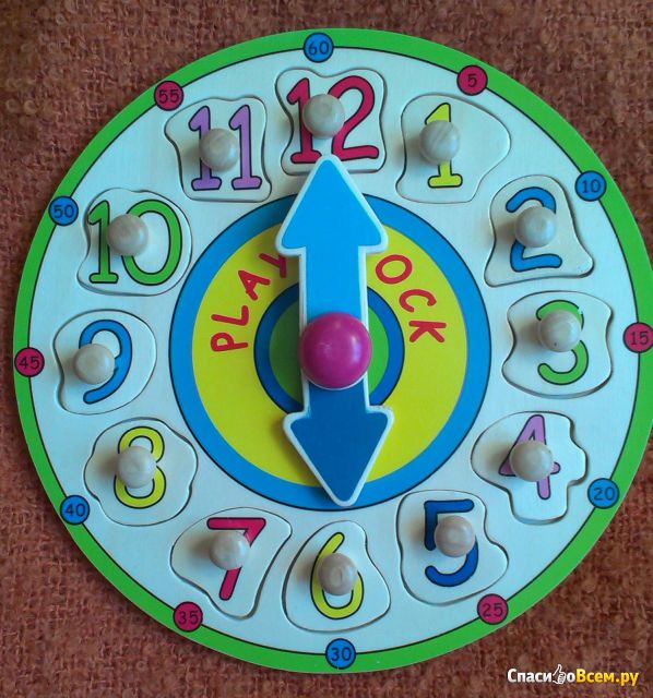 Игрушка деревянная "Часы" Папа Карло 5465R