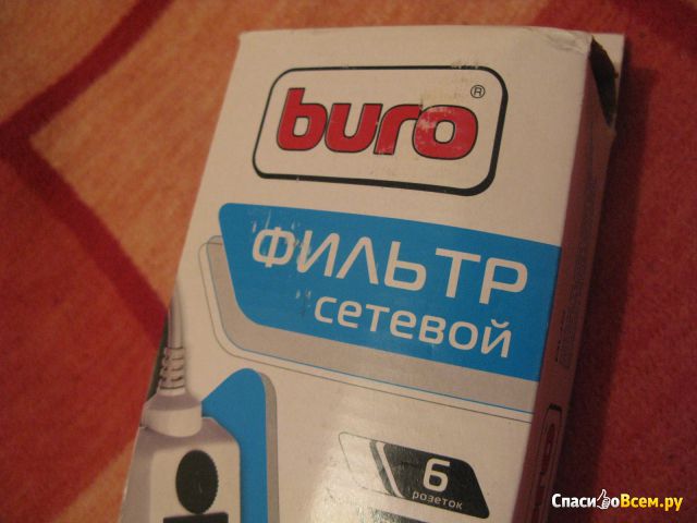 Сетевой фильтр Buro, 6 розеток