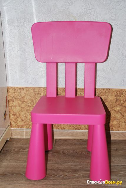 Детский стул Маммут IKEA темно-розовый