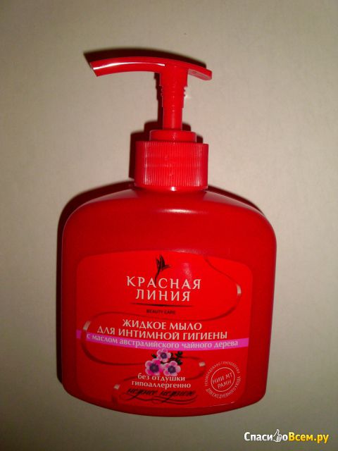 Жидкое мыло для интимной гигиены "Красная линия" с маслом австралийского чайного дерева