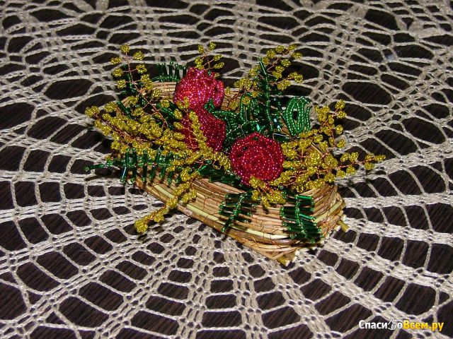 Плетение цветов из бисера