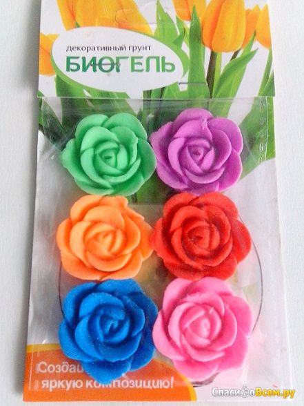 Декоративный грунт "Биогель" Набор растущих цветков "6 роз"