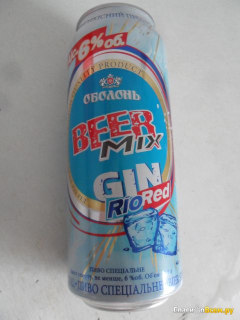 Пиво специальное Оболонь Beer Mix Jin Rio Red пастеризованное