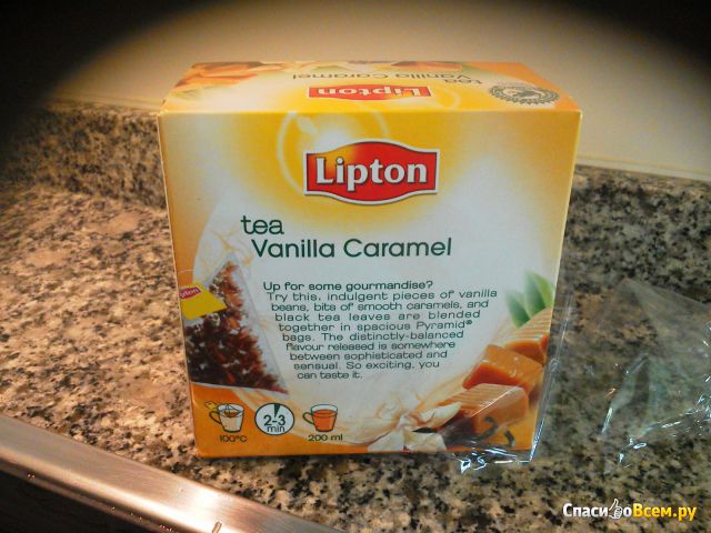 Чай Lipton Vanilla Caramel в пакетиках-пирамидках