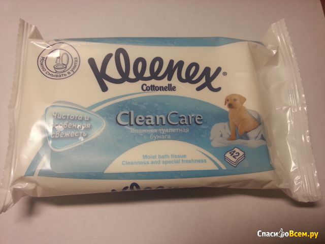 Влажная туалетная бумага Kleenex Cottonelle Clean Care