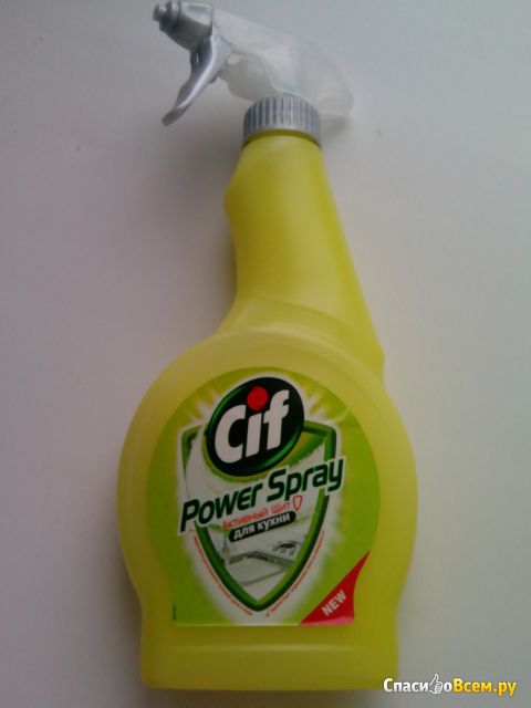 Чистящий спрей Cif Power Spray активный щит для кухни