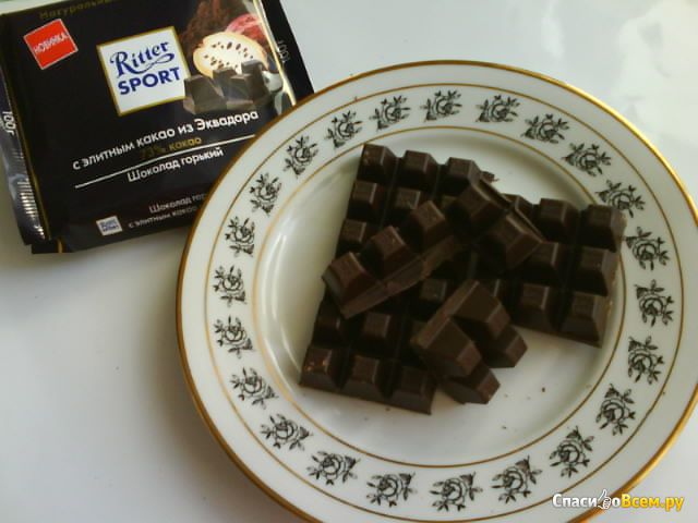Шоколад Ritter Sport горький с элитным какао из Эквадора 73%