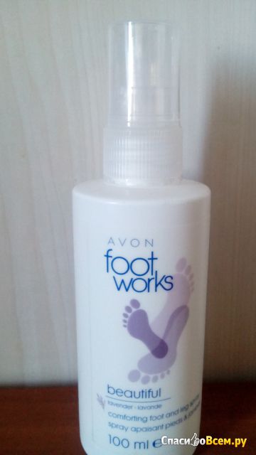 Ухаживающий спрей для ног Avon Foot Works Beautiful "Лаванда"