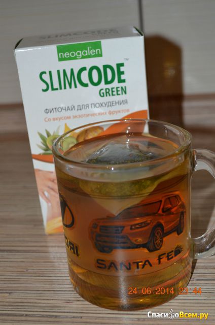 Фиточай для похудения Neogalen Slimcode Green со вкусом экзотических фруктов