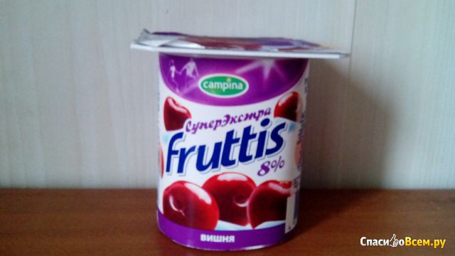 Продукт йогуртный пастеризованный Fruttis "Суперэкстра" Вишня