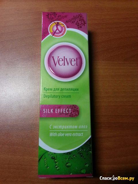 Крем для депиляции Velvet Silk Effect с экстрактом алоэ