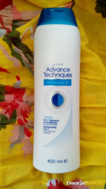 Шампунь-ополаскиватель Avon Advance Techniques 2 в 1 "Здоровые волосы" для любого типа волос
