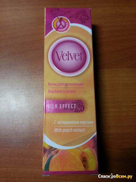 Крем для депиляции Velvet Silk Effect с экстрактом персика