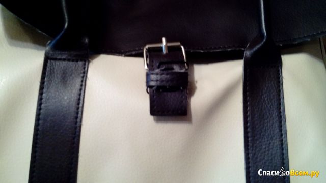Элегантная сумка бежевого и темно-коричневого цвета Yves Rocher